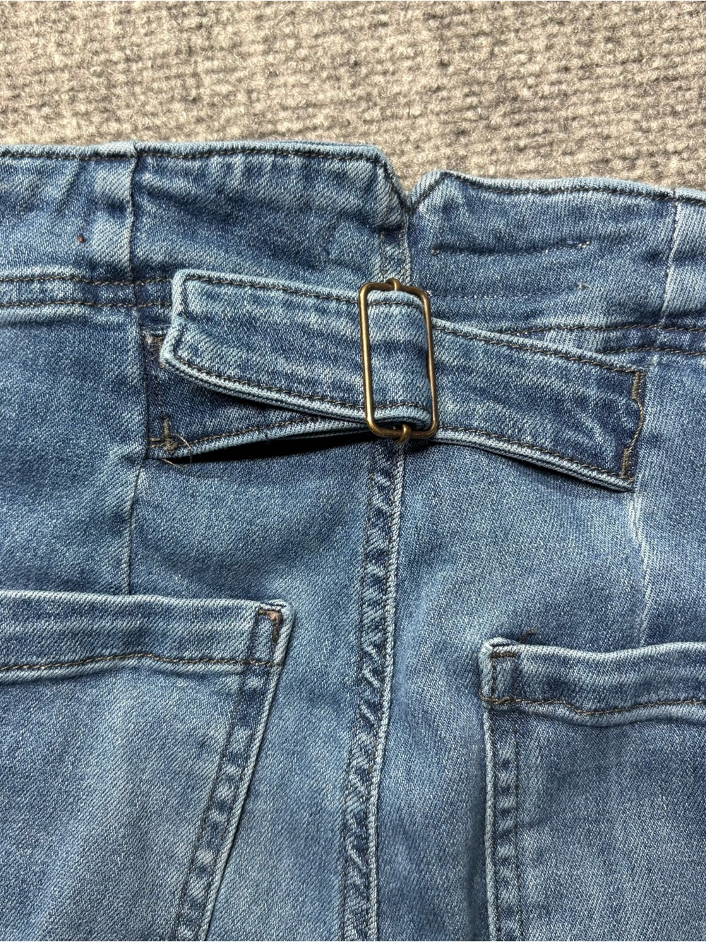 Pilcro Anthropologie Jeans Womens 26 Blue Wide Leg Cinch Buckle Back Denim - Picture 4 of 16